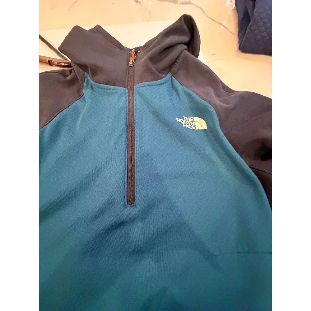 The North Face Tekware 1/4‎ Zip Hoodie Blue Navy FlashDry Mens Pullover